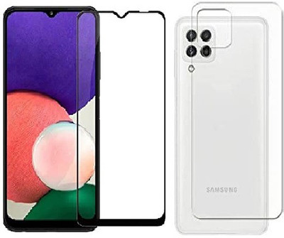 VOSKI Front and Back Tempered Glass for Samsung Galaxy F22 Front 11D Tempered Glass Back Flexible Trink (Not Glass)(Pack of 1)