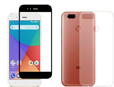 VOSKI Front and Back Tempered Glass for Mi A1(Pack of 2)