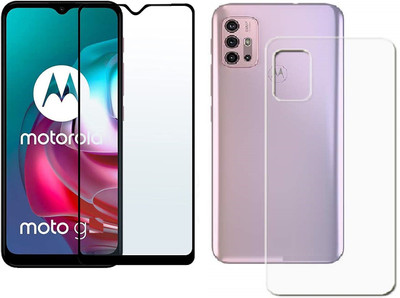 VOSKI Front and Back Tempered Glass for Motorola G30(Pack of 2)