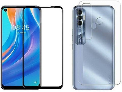 VOSKI Front and Back Tempered Glass for Tecno Spark 7 Pro F(Pack of 2)