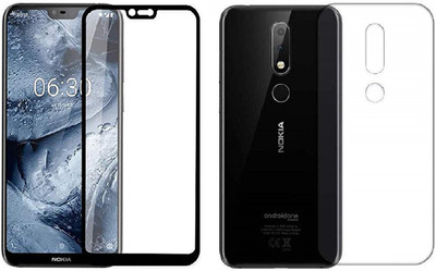 VOSKI Front and Back Tempered Glass for Nokia 6.1 Plus(Pack of 2)