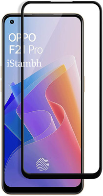 ISTAMBH Tempered Glass Guard for OPPO F21 Pro 5G with Edge to Edge Coverage for OPPO F21 Pro 5G - (Black, pack of 1)(Pack of 1)