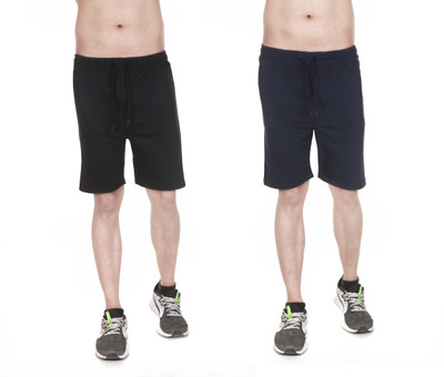 MUKHAKSH Solid Men Multicolor Basic Shorts