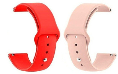 BLACK LOVIES 20MM SOFT SILICON BELT Smart Watch Strap(Pink, Red)