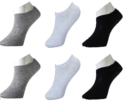 FATON Men Solid Low Cut(Pack of 6)