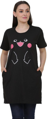 SP GIFT SPOT Graphic Print Women Round Neck Black T-Shirt