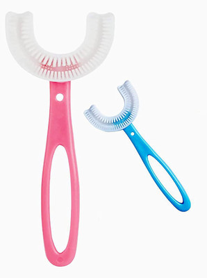 deadly Pack of 2 U Shaped Toothbrush for Kids Manual Whitening Toothbrush Extra Soft Toothbrush(Pack of 2)
