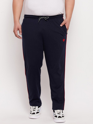Adobe Solid, Striped Men Blue Track Pants