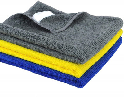 MOCKHE Microfiber Vehicle Washing  Cloth(Pack Of 3, 350 GSM)