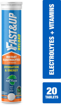 FAST&UP Reload - Low Sugar Hydration Drink. 5 Essential Electrolytes, Aam Panna Flavor Hydration Drink(20, Aam Panna Flavored)