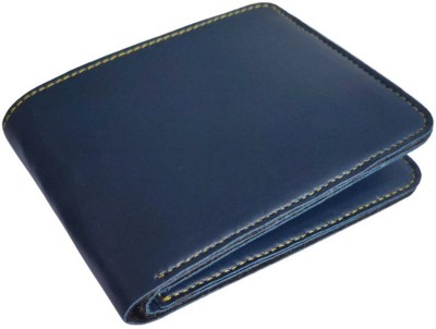 THE Bling STORES Men Casual Blue Genuine Leather Wallet(3 Card Slots)