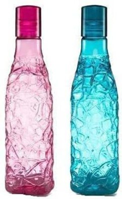 kunjsale 1 1000 ml Water Bottles(Set of 2, Multicolor)