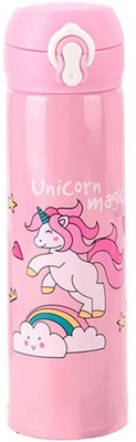 KKYMANSH Unicorn 500 ml Water Bottle(Set of 1, Pink)