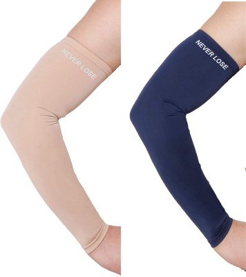 never lose Polyester Arm Sleeve For Men & Women(Free, Beige, Navy Blue)