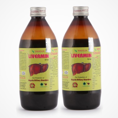 masolin LIVERMIN AYURVEDIC LIVER TONIC SYRUP - PACK OF 2 X 450ML(Pack of 2)