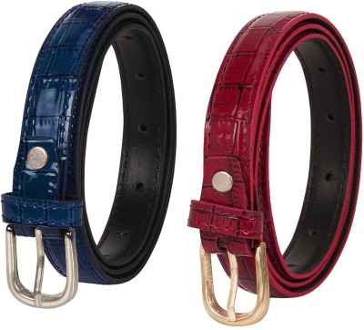 SIDEWOK Women Blue, Red Artificial Leather Belt