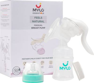 MYLO Feels Natural Manual Breast Pump, BPA Free, Anti-Colic Nipple, Food Grade 150ml  - Manual