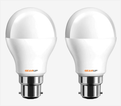 Gear Up 9 W Basic Standard B22 LED Bulb(Yellow, Pack of 2)