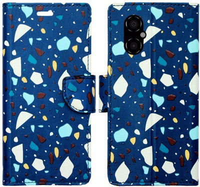 Realgo Flip Cover for Poco M4 5G(Blue, Pack of: 1)