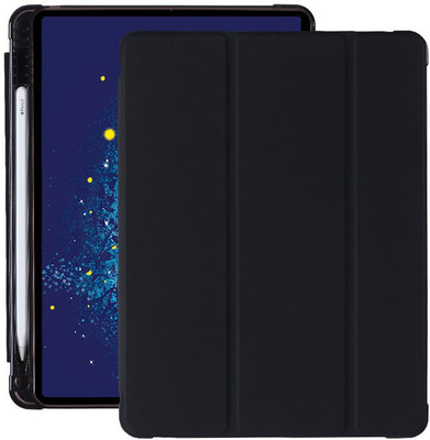GALARIX Flip Cover for iPad 10.2 inch 2021/2020/2019 9th/8th/7th Gen[Pencil Holder,Transluscent Soft]-BLACK(Black, Dual Protection, Pack of: 1)