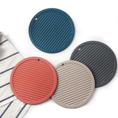 RASTVI Round Reversible Rubber Coaster Set(Pack of 4)