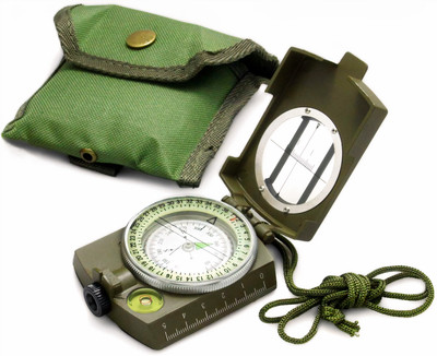 Linist actical Compass with Pouch Waterproof & Impact Resistant Lensatic Sighting Compass(Green)