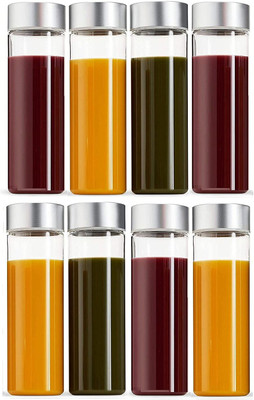 GRACIOUS MART Glass Utility Container  - 400 ml(Pack of 8, Clear)