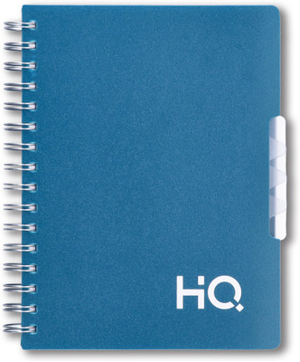 NAVNEET HQ Five Subject Book A5 Notebook Single Line 300 Pages(Blue)