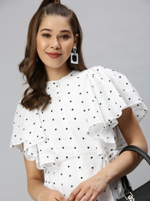 Showoff Women Shirt White Dress