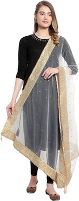 jain matching center Net Embellished Women Dupatta