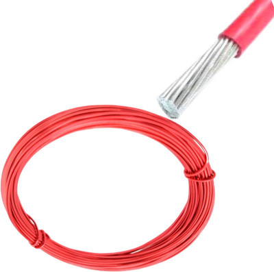 TechKing Aluminium 1 sq/mm Red 5 m Wire(Red)