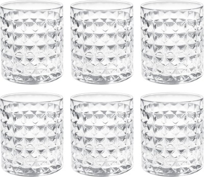 TREO (Pack of 6) Knitts Tumbler, Glass Set Water/Juice Glass(260 ml, Glass, Clear)