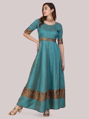 atsevam Flared/A-line Gown(Green)