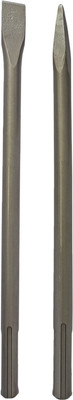 DUMDAAR 18x400mm FLAT and POINTED SDS Max Shank Chisel for Demolition hammer Concrete Breaker bits set for Tile Chipping/Wall Slotting/Scraping Masonry Hammer Drill(18 mm Chuck Size, 0 W)