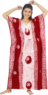 Goodpoint Floral Print Cotton Blend Women Kaftan