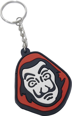 heeva creation Money Hesit Dali Mask Pvc Rubber Keychain.1 Piece.Color-Multi. Key Chain