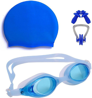 FAVOURITE MALL Swimming Kit/silicone cap/Swimming Goggle/Earplugs/Noseplug/ Swimming Kit Swimming Kit