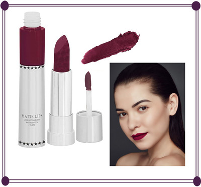 YAWI 2 IN 1 MATTE SMUDGE PROOF LONG LASTING DAILY USE LIPSTICK(WINE, 8 g)