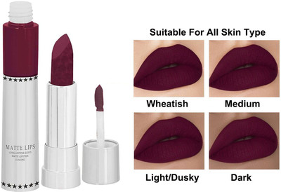 YAWI PERFECT AND BEST CRYOAN AND LIQUID 2 IN 1 MATTE LIPSTICK(WINE, 8 g)