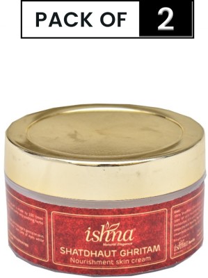 ishna Shatdhaut Ghrit Cream | Moisturizer Face Cream | 100 Gram (100 Times Washed Cow Ghee)(100 g)