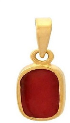 Jaipur Gemstone Gold-plated Coral Copper Pendant