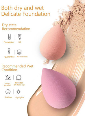 AMOSFIA Makeup Sponge Blender For Blending Face Makeup,Face Sponge Puff Pack of 2