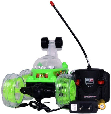 Just97 Rechargeable Remote Control Twisting Stunt Car with 360 Degrees Rotation N21(Multicolor)