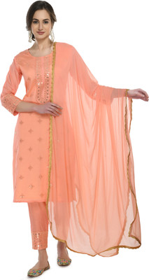 PREEGO Embellished Kurta, Trouser/Pant & Dupatta Set