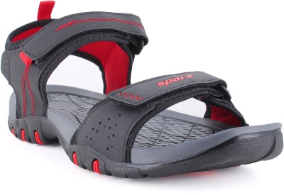 Sparx SS 580 Men Sports Sandals(Black, Red , 8)