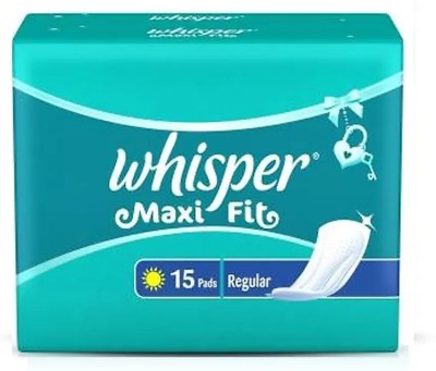 Whisper Maxi Nights Sanitary Pads for Women, Regular, 15 Napkins (Pack of 1) Sanitary Pad
