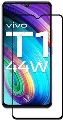 INFINITYWORLD Edge To Edge Tempered Glass for vivo T1 44W(Pack of 1)