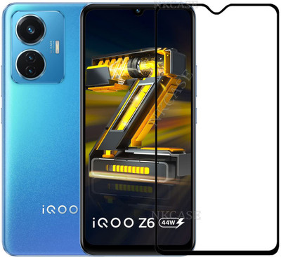 NKCASE Edge To Edge Tempered Glass for iQOO Z6 44W(Pack of 1)