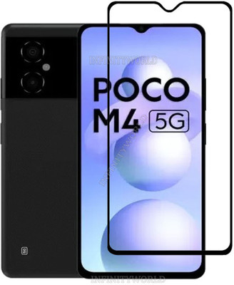 INFINITYWORLD Edge To Edge Tempered Glass for POCO M4 5G(Pack of 1)