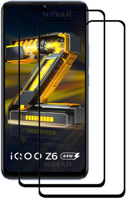 NSTAR Edge To Edge Tempered Glass for iQOO Z6 44W(Pack of 2)